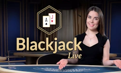 Blackjack ao vivo com dealer real no cassino Betway